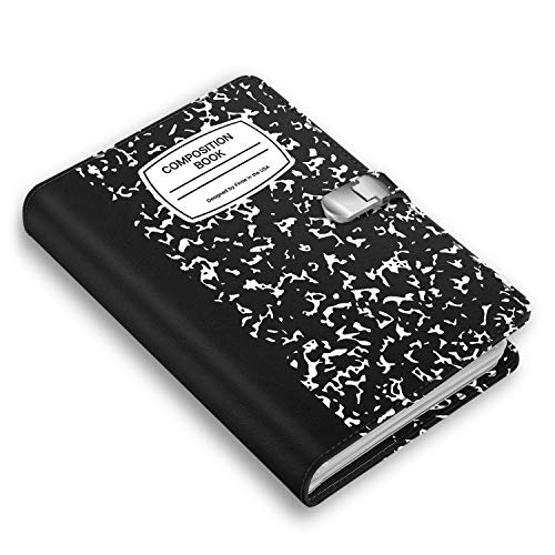 Fintie Wallet Photo Album for Fujifilm Instax Wide 300, Polaroid OneStep 2-64 Pockets (Snap Fastener) Album, Compatible with Polaroid POP, Originals 600 Camera 3.5x4.5 Inch Film (Composition Book)