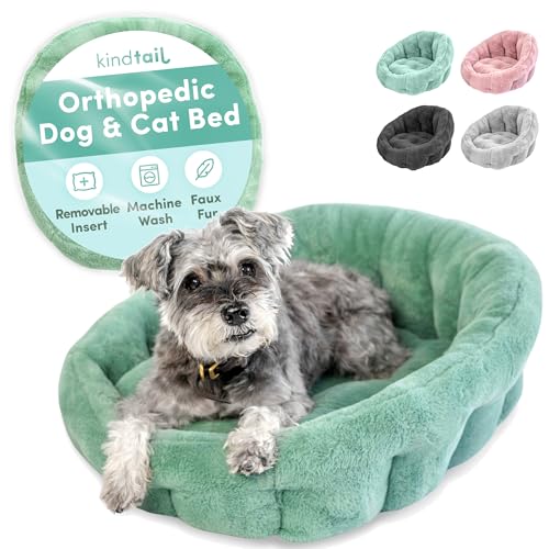 KindTail Medium Orthopedic Dog and Cat Bed - Faux Fur