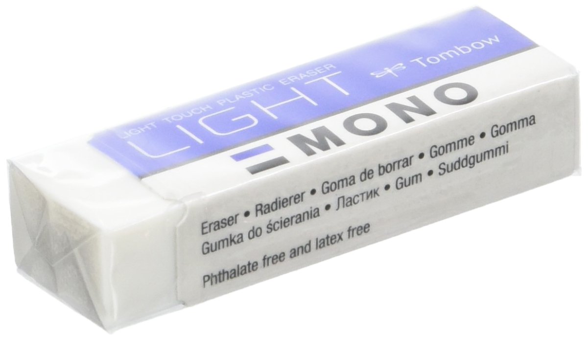 Tombow Mono Light – Gomma da cancellare speciale per cancellabile delicata, 40 pezzi, 13 g