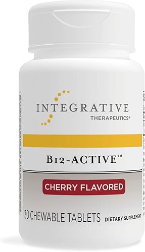 Integrative Therapeutics B-12 Active vitamina B12 apoya la función nerviosa sabor a cereza 30 tabletas masticables