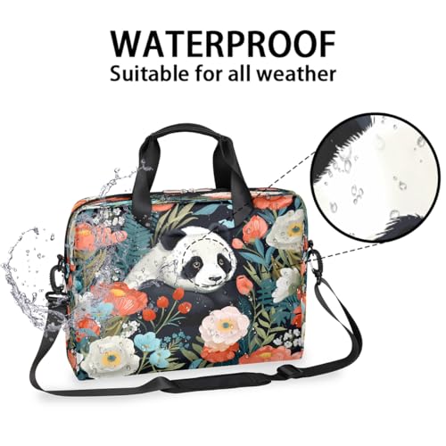 Maletín para portátil Panda floral 16 pulgadas miniatura 2