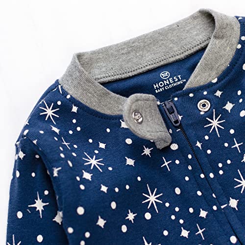 Image of HonestBaby Baby 2-Pack Organic Cotton Footed Pajama Sleep & Play
