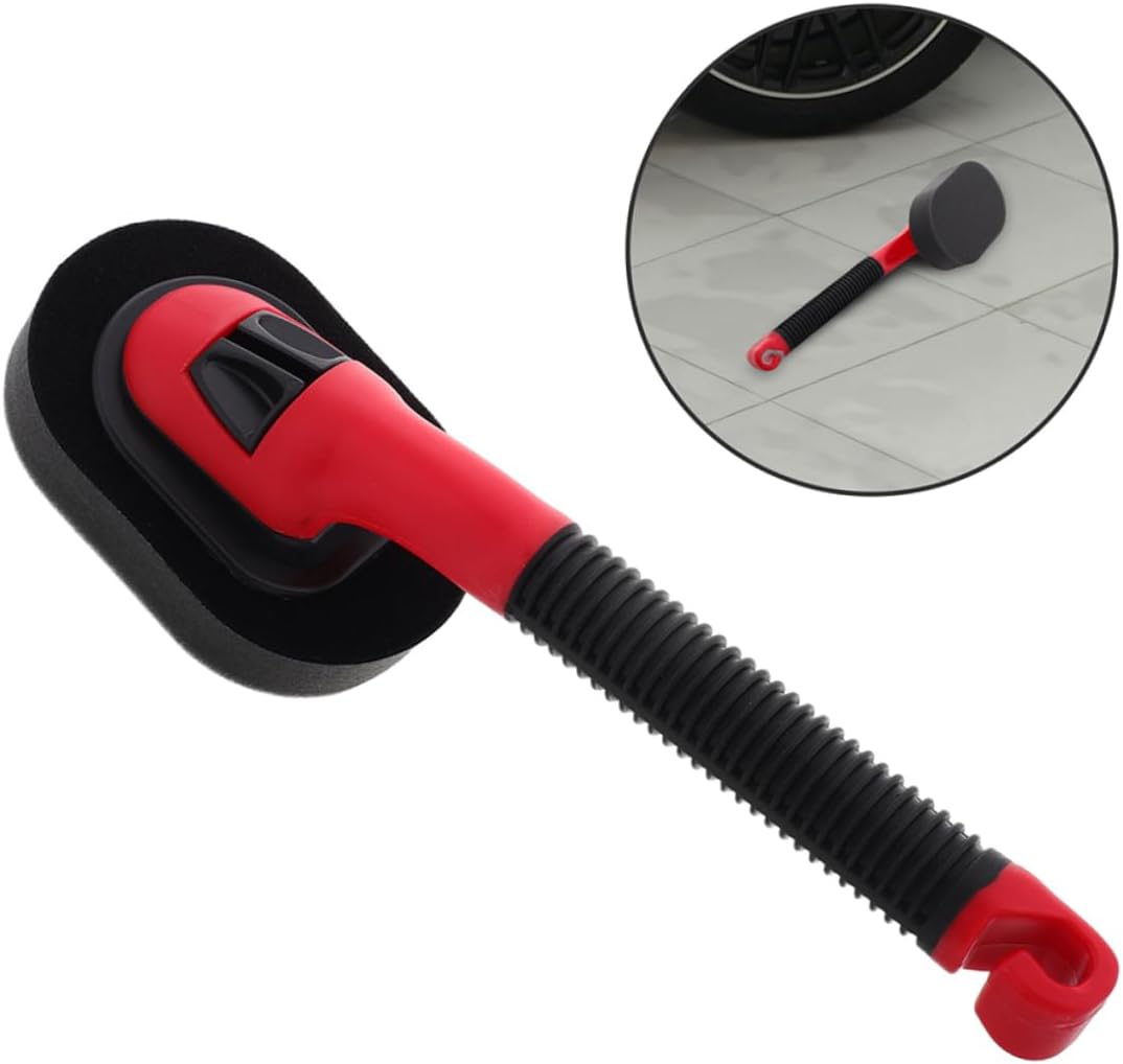 MAGICLULU 2Pcs Car Waxing Kit Detachable Tire Shine Sponge and Brush for Auto Detailing Efficient Cleaning Tools for Wheel and Tire Polishing Enhances Appearance and Shine