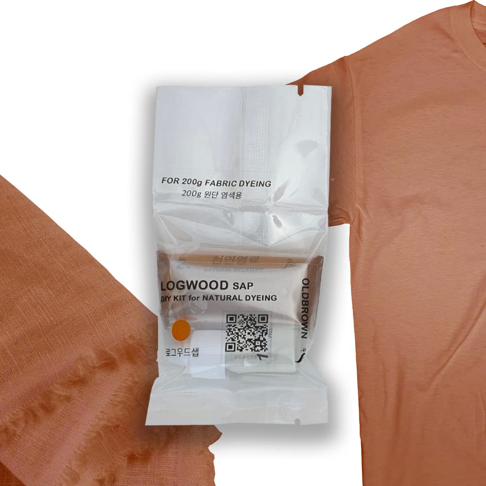 Logwood sap Natural dye kit for Fabric, Tawny Brown Color, Cotton Silk Wool Rayon Silk dye, Jean tie dye, Craft, DIY, Plant, Vegan, Botanical, #30