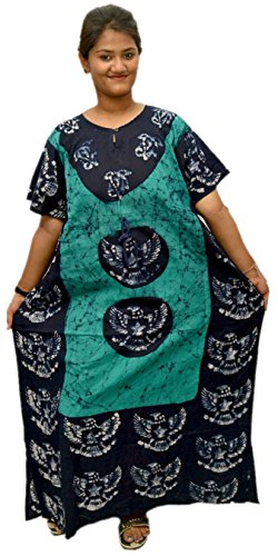 Image of Cotton Kaftan Dress Maxi Long Tunic Batik One Size