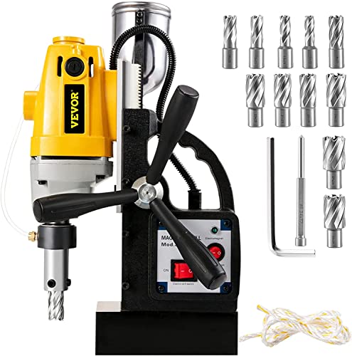 VEVOR Taladro Magnético, 1100 W Taladro de Núcleo Magnético con 11 PCS Brocas, 40 mm Taladro...