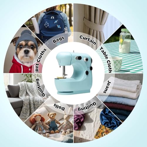 Sewing Machine Kits for Home & SchoolBeginner-Friendly 2-Speed Mini Machine for DIY Crafts - image 5