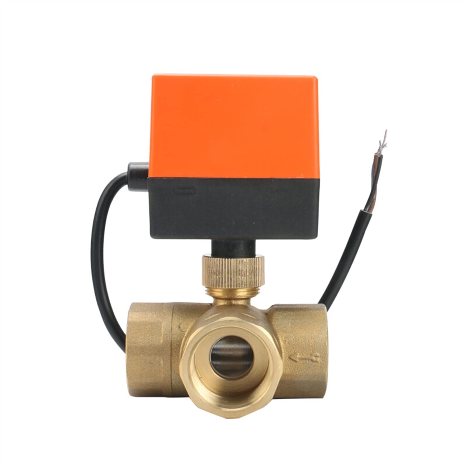 MXXDMOPD Valve 1/2" 3/4" 1" 2" Three Way Motorized Ball 220V 12V 24V 3-Wire 2 Point Control Brass Electric(24vac,0.5 Inch)