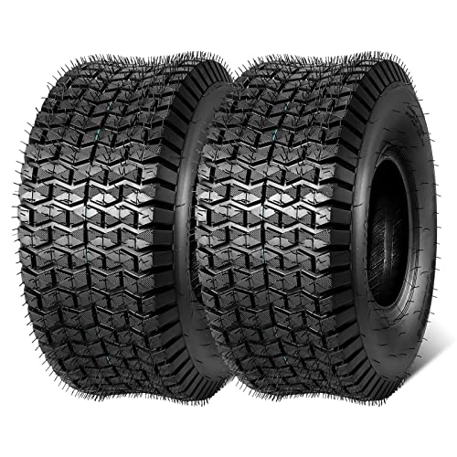 MaxAuto FOX V1 20x8.00-8 Lawn Mower Tires, 20x8.00-8nhs Golf Cart Tire, 20x8x8 Riding Lawn Tractor Tire, 4Ply Tubeless Patent Design Fox V1 Riding Mower Tires, Set of 2