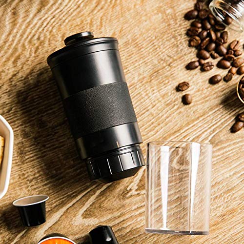 Cafetera portátil, máquina de café Espresso Manual Compatible con cápsula de café molido Minipre (trituradora casera) - Imagen 5