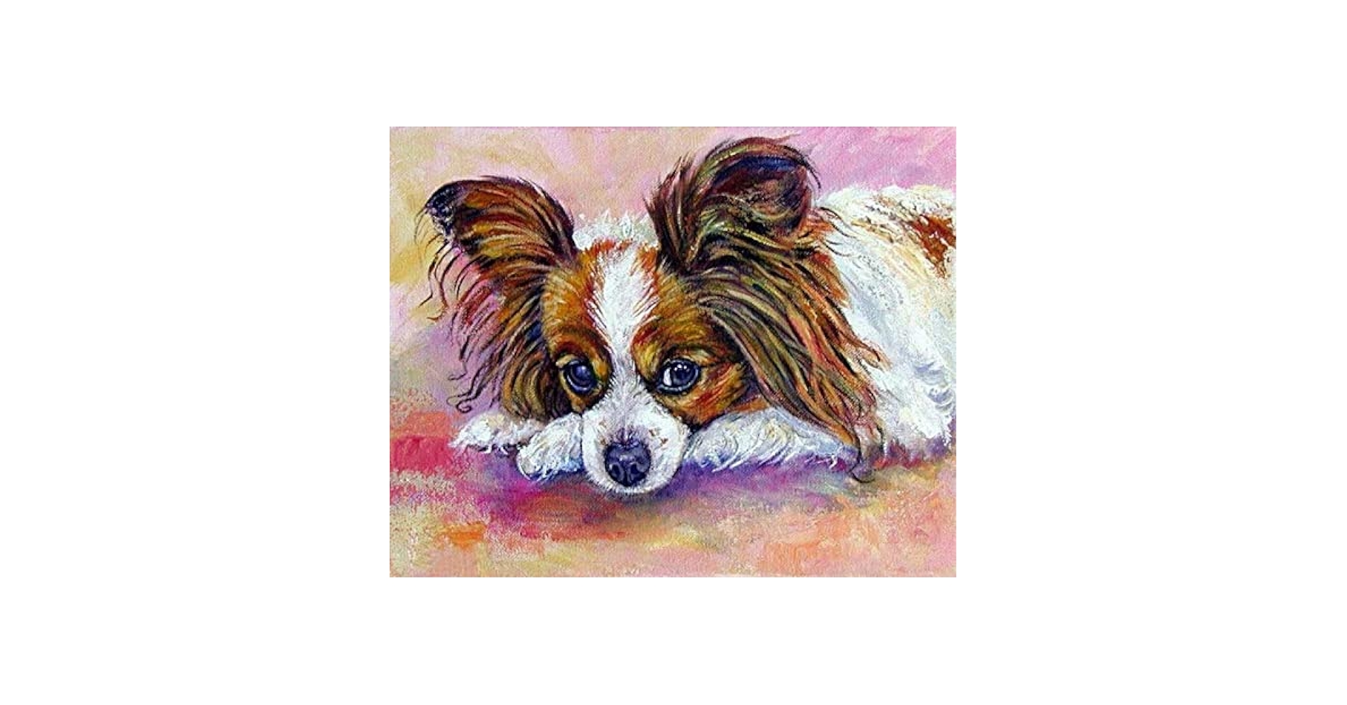 Amazon | 5DDIYダイヤモンドペインティングキットパピヨン犬