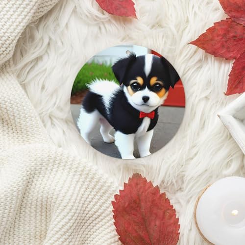 Hojas aromatizantes para auto con diseño cachorro blanco y negro miniatura 6