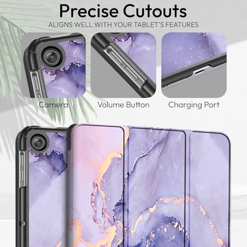 Image of Robustrion Cover for OnePlus Pad Go 2 12.1 inch Cover Case, Trifold Cover Case for OnePlus Go 2 Tablet Cover [Auto Sleep Wake Support] - Marble Lilac