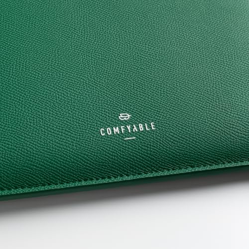 Image of Comfyable Laptop Sleeve 14 Inch Precisely Compatible with MacBook Pro M4 M3 M2 M1 Pro /Max 2024, Genuine Leather Cover Case, Leafy Green