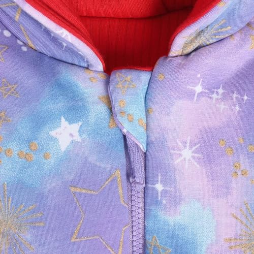 Image of miniklub Baby Hooded Full Sleeve Knitted Cotton Jacket (Red /Purple Color)