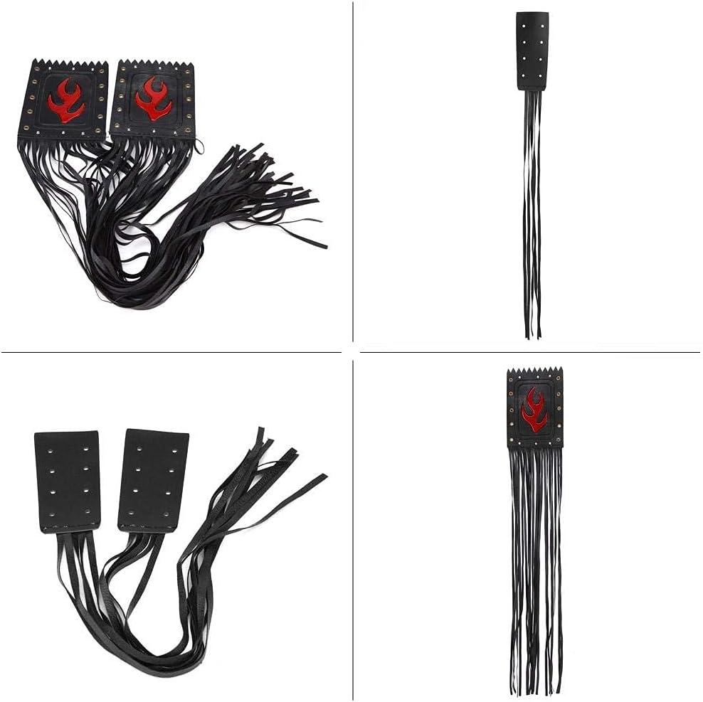 2Pcs Motorcycle Tassels Handlebar,Universal Motorcycle Handlebar Tassel Fringe Grip Cover Lever Cover