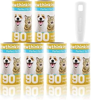 Newthinking Lint Roller Full 540 Sheets with 6 Extra Sticky Lint Roller Set for Clothes, Sofa, Bed and Carpet, Lint Roller for Pet Hair, Cat Hair, Dog Hair, Dust & Lint