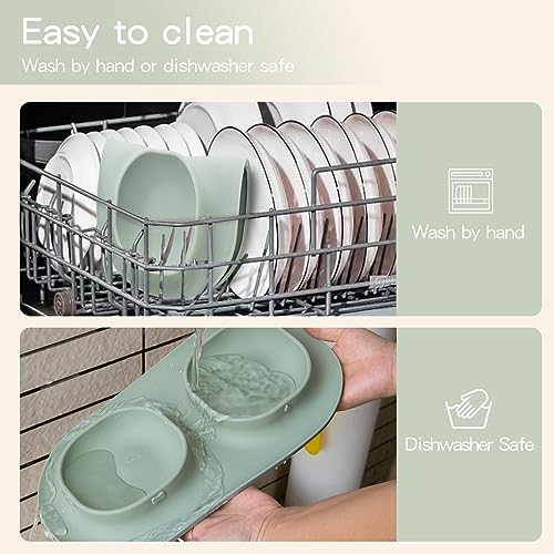 Weyovgo Dog Food Bowls Pet Bowls & Dog Water Bowls With No-Spill And Non-Skid thumb #4