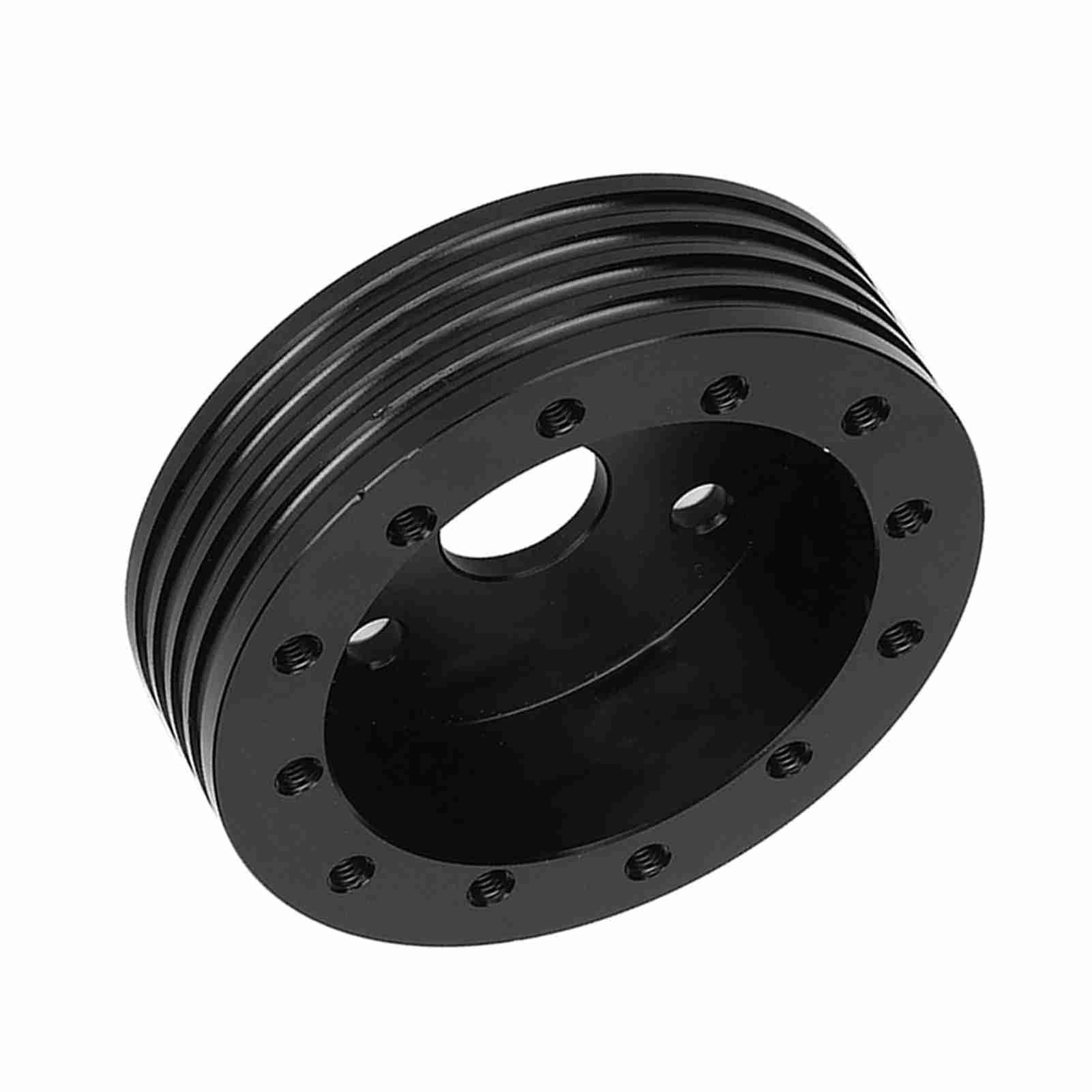 Aluminium-Lenkrad-Abstandshalter, Professioneller 1-Zoll-Nabenadapter für 5 6-Loch-Räder, für Grant, NRG, Schwarz, 1 Satz Hardware für Auto-Enthusiasten (Black)
