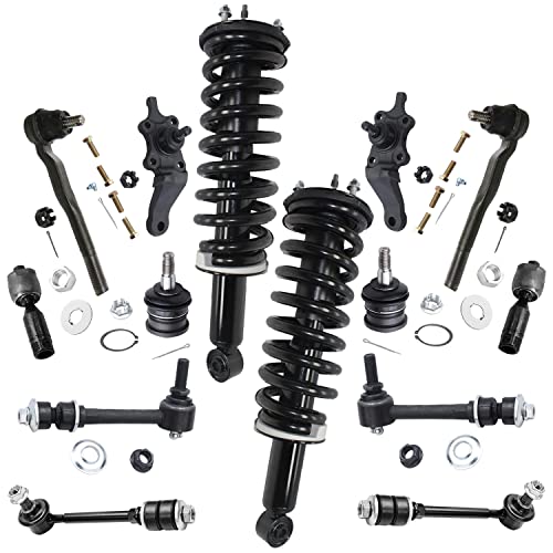Image of Detroit Axle - V6 4x4 Front Suspension Kit for Toyota 1996-2002 4Runner 2 Ready Struts 4 Upper & Lower Ball Joints 4 Inner & Outer Tie Rods 4 Front Rear Sway Bars 1997 1998 1999 2000 2001 Replacement