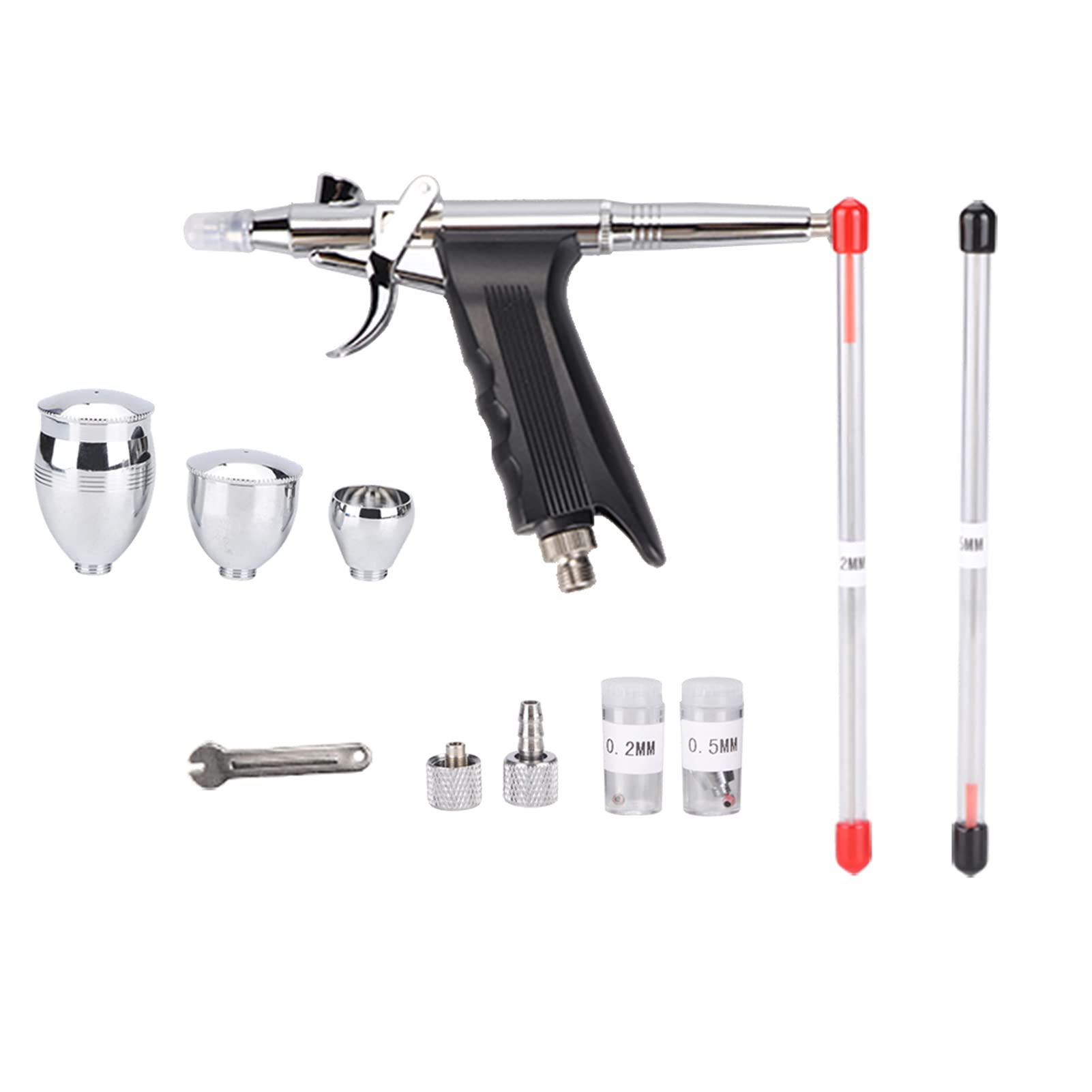 Kit d'aérographe, Kit d'aérographe pour Ongles, Brosse à Air pour Ongles, Artistes Débutants et Avancés, Kit de Compresseur d'aérographe à Double Action pour la é des
