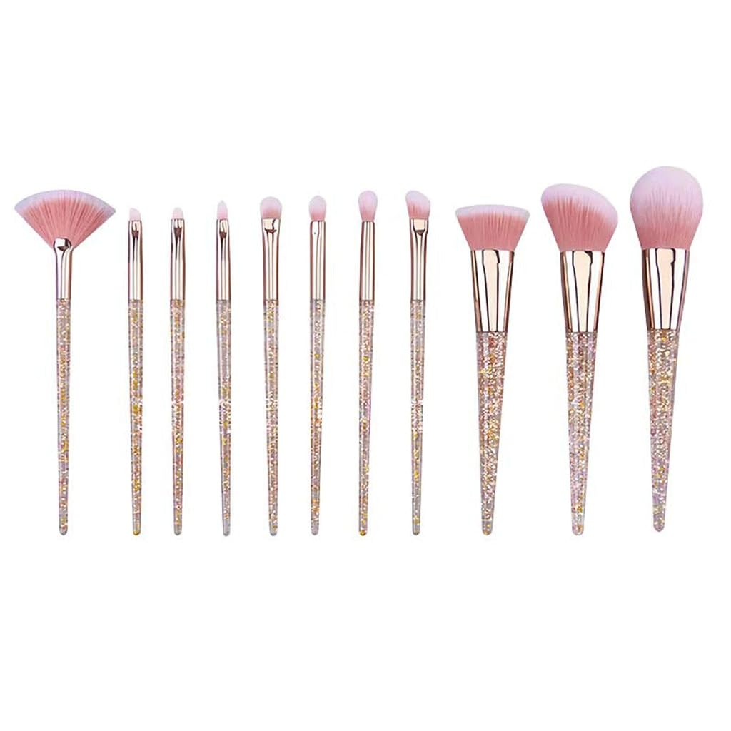 Pinceaux de maquillage à paillettes transparentes pour rayonner lors de vos soirées