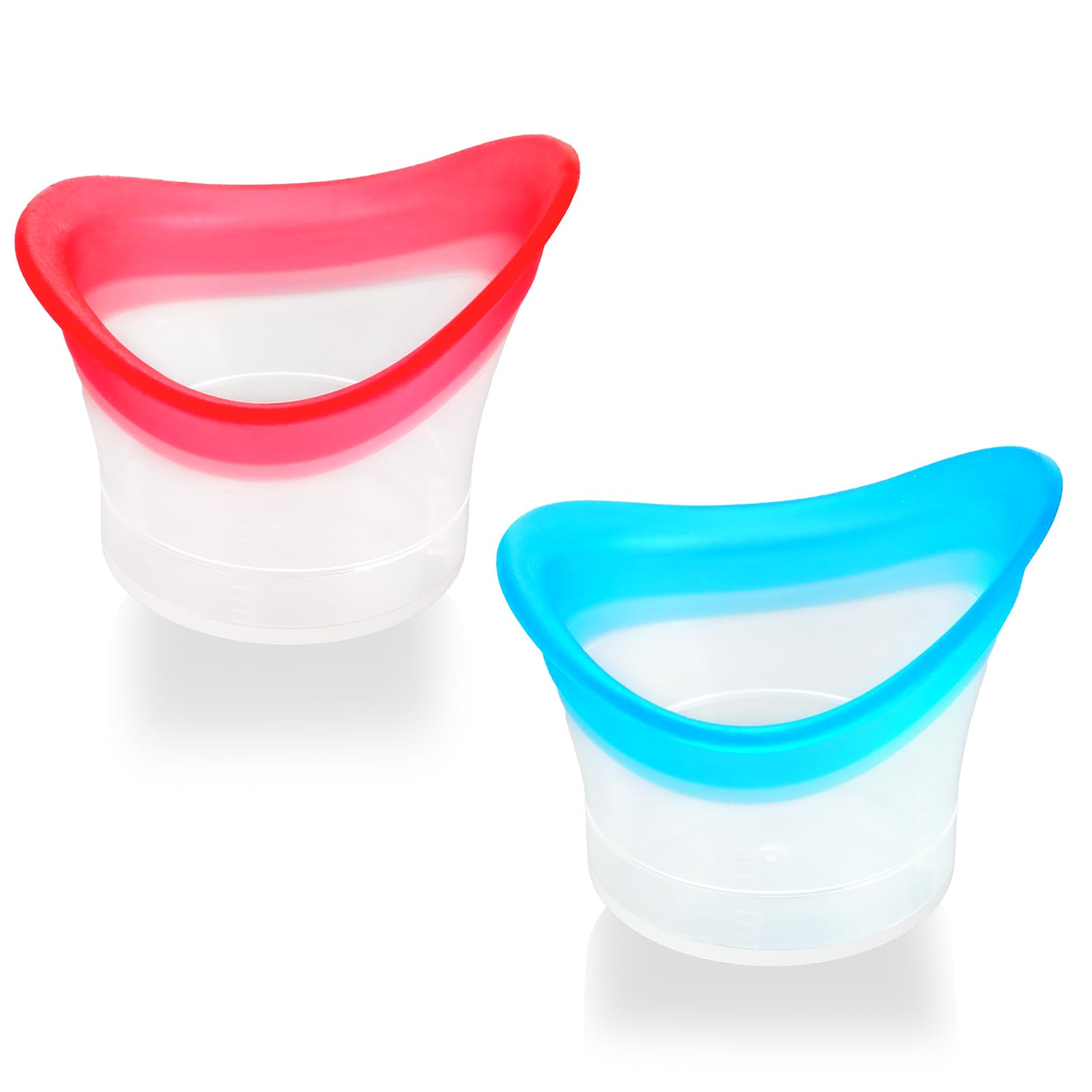 2pcs Eye Wash Cup Eye Wash Cleaner Kit Silicone Eyes Cleaning Cup for Rinse Portable Care Tool Transparent