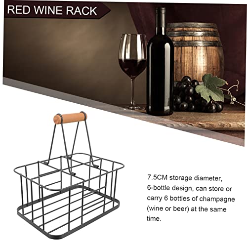 Soporte para 6 botellas de vino de acero carbono miniatura 7