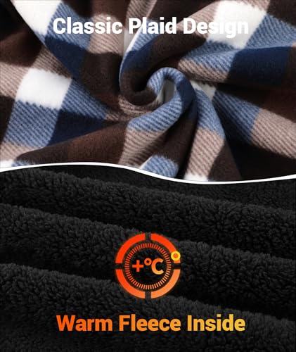 Image of ZITY Boys Flannel Jacket Sherpa Lined Zip Up Hoodie