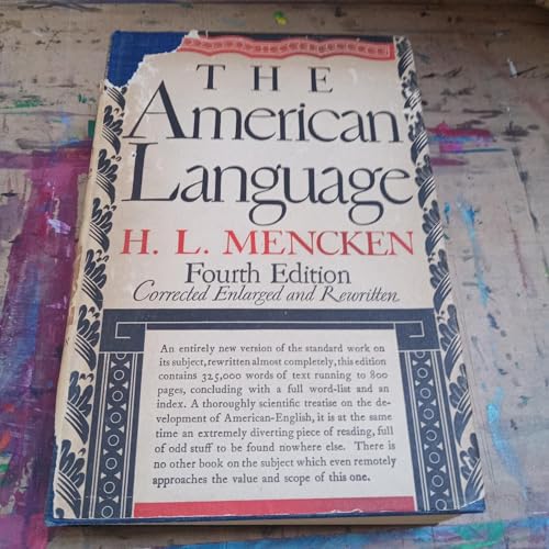 The American Language: An Inquiry into the Deve... B0006DJEBM Book Cover