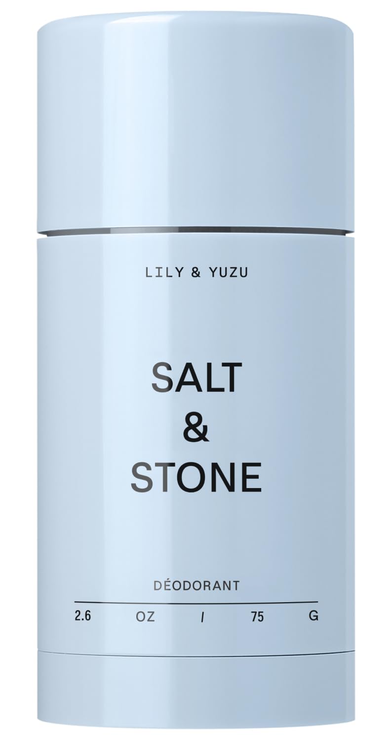 Salt & Stone Aluminum-Free Deodorant for Women & Men, Lily & Yuzu 2.6 oz