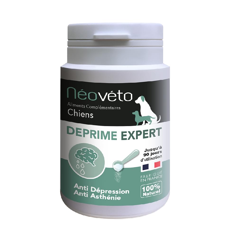 NEOVÉTO - Depression Expert, Powder Against Depression in Dogs, 54g, 90 spoonfuls, Active ingredients approved by French Veterinary Services