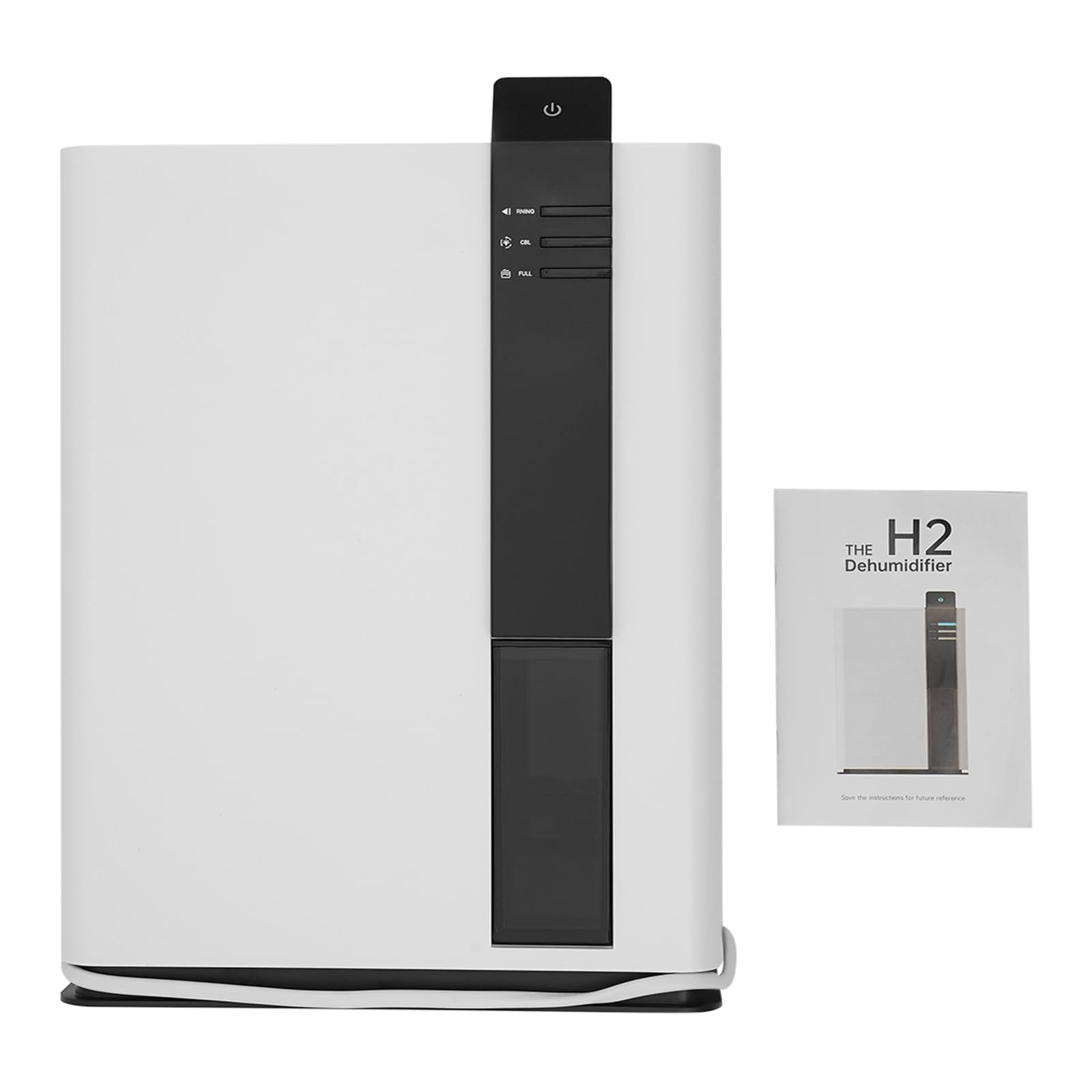 Deumidificatore elettrico compatto 3L bianco silenzioso deumidificatore elettrico con spegnimento automatico, deumidificatore elettrico per casa, camera da letto, cantina, ufficio, base