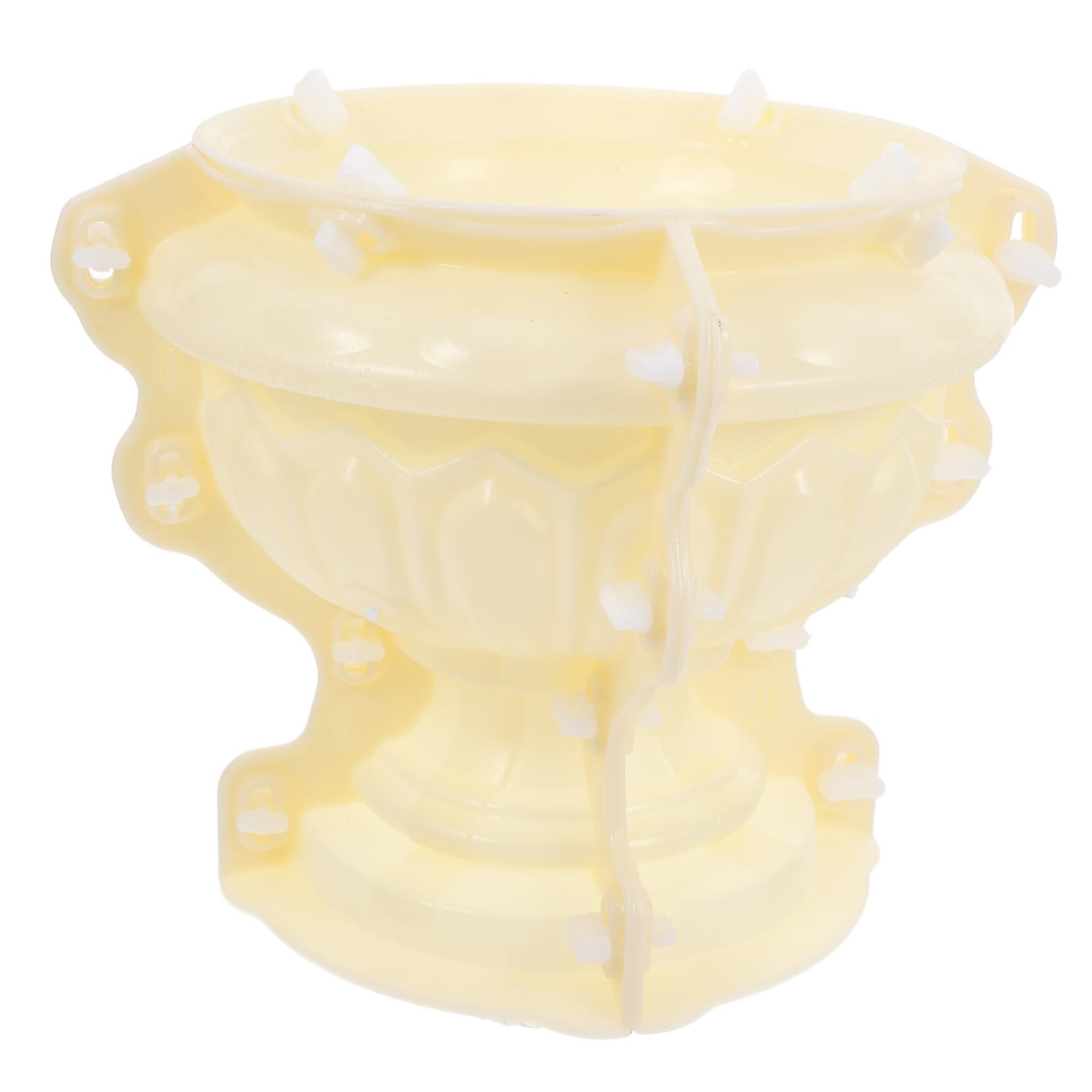 Stampo per Vasi per Piante Stile Europeo in Plastica Beige | DIY Crafts e Handcraft, Flessibile e Lavabile, Riutilizzabile e Facile da Usare