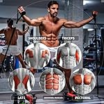 veimia Ergonomic Gym Handles, Double D Row Handles, Cable Machine Handles for T-Row, Pullers, Resistance Bands, Gym Handles for Cables, Strength Trainers and Tricep Exercise Machine Attachments - Image 4