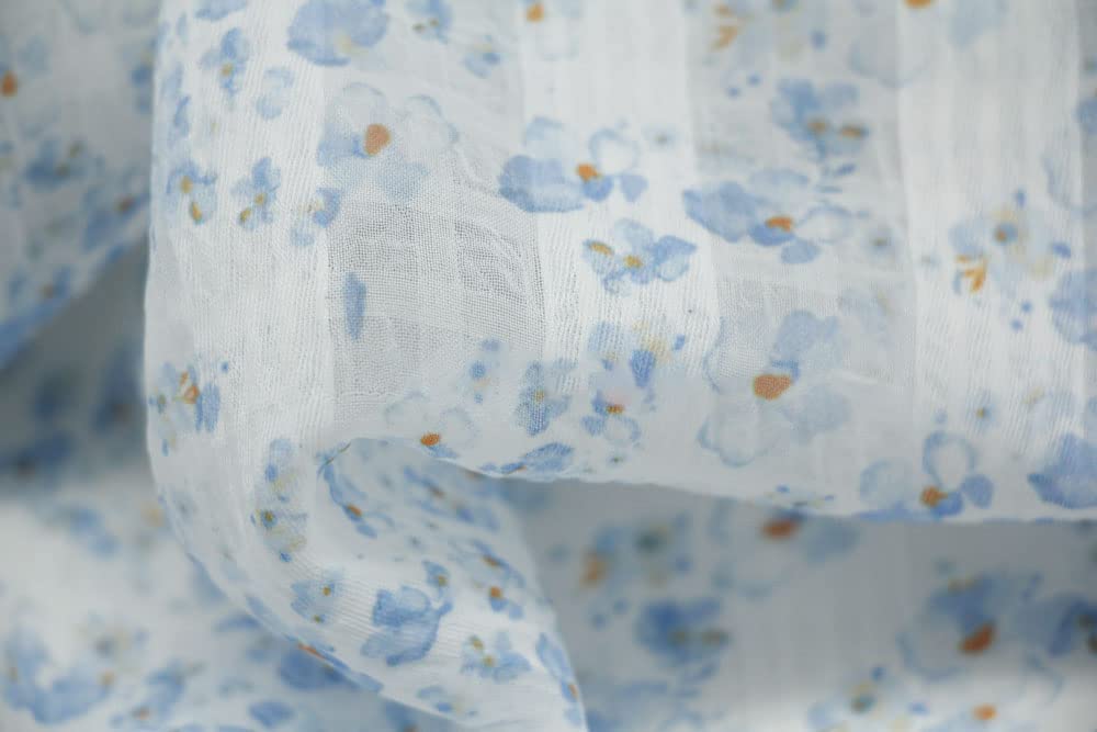 Chiffon-Stoff 145 cm breit Blasen Kirschblüten Tüll geprägter Stoff Decorative Fabric Satin Stoff für Hochzeit, Party, Kleid, Event, dekorative Vorhänge(Size:2x1.45m)