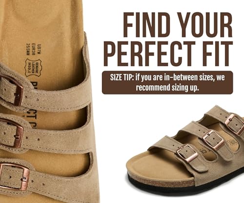 Image of Project Cloud 100% Genuine Leather Summer Sandals for Women 2026 - Memory Foam & Cork Footbed Beach Vacation Essentials Womens Sandals Comfortable Lightweight Slides for Women Footwear (Capri)