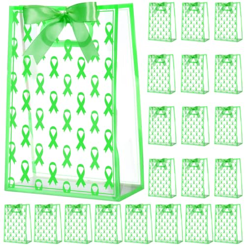 Sac de sensibilisation à la santé mentale avec ruban vert, lot de 20 poignées découpées Sweetude