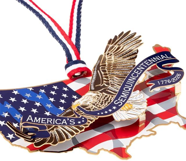 AMERICA250 Eagle of Freedom Over America Ornament