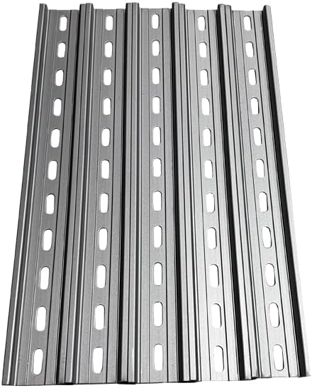 DIN Rail Channel 35mm | Mild Steel (MS) MCB Mounting Rail | Electroplated Anti-Rust Finish (2, 9 INCH)