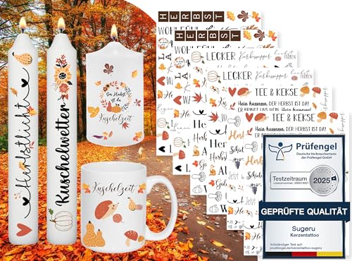 Sugeru 6 PCS Kerzentattoo Wassertransferdruck |...