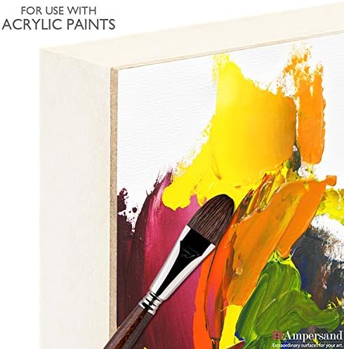 Miniatura 7 de Ampersand Art Supply Panel de pintura de arte de madera Gesso textura de lienzo, cuna de 1.5 pulgadas, 8 x 8 pulgadas