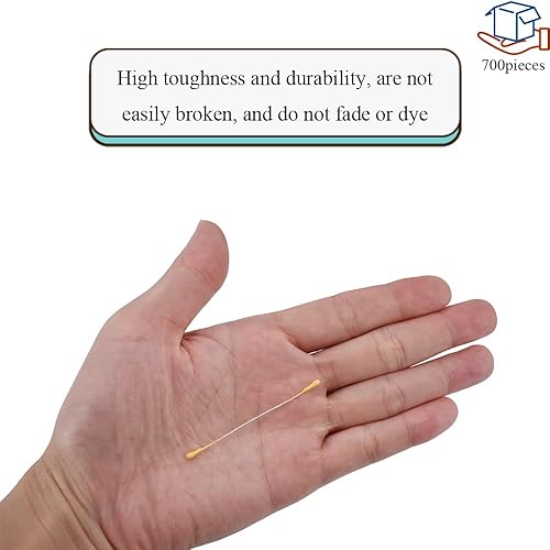 Miniatura 144 de HAHIYO 700 piezas de 0.118 in de perla amarilla de doble cabeza de estambres de flores Pistilo hecho a mano, flores artificiales para flore Amarillo