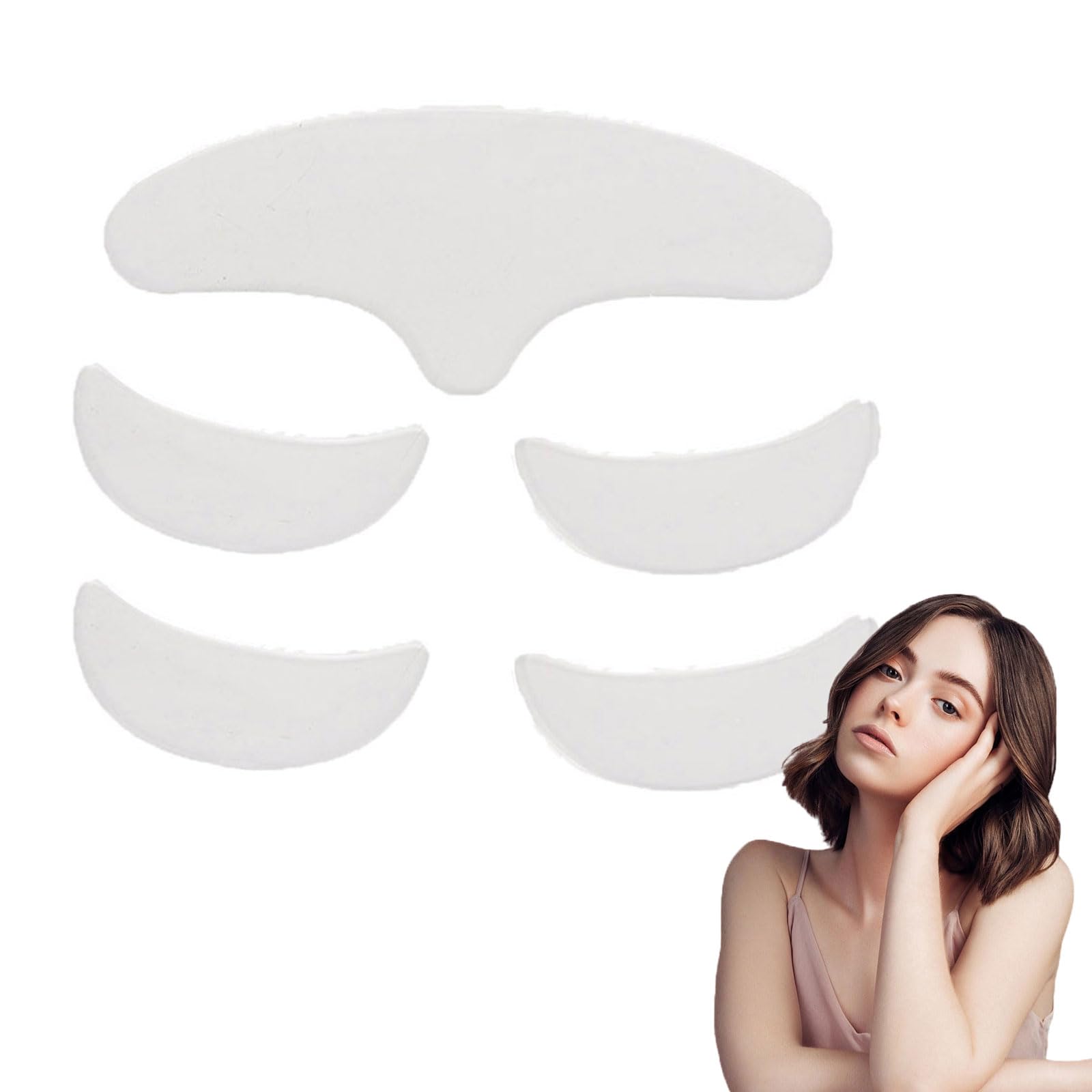 Anti Wrinkle Patches, 5Pcs Forehead Wrinkle Patches, Facial Patches, Face Wrinkle Patches Reusable Silicone Anti Wrinkle Patch Pad Skin Lifting Forehead Eye Face Patch for Reducing Wrinkles