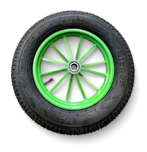Classic Wheelz 3.75-12 Food Cart Wheel/Trolley Wheel with Tyre & Tube | Heavy-Duty Rubber Tyre | Strong Metal Rim | Durable Replacement for Hand Cart & Utility Trolley-image-30