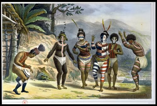 Cuadro Indiani che ballano de Jean Baptiste Debret Lienzo Famoso 60x90cm
