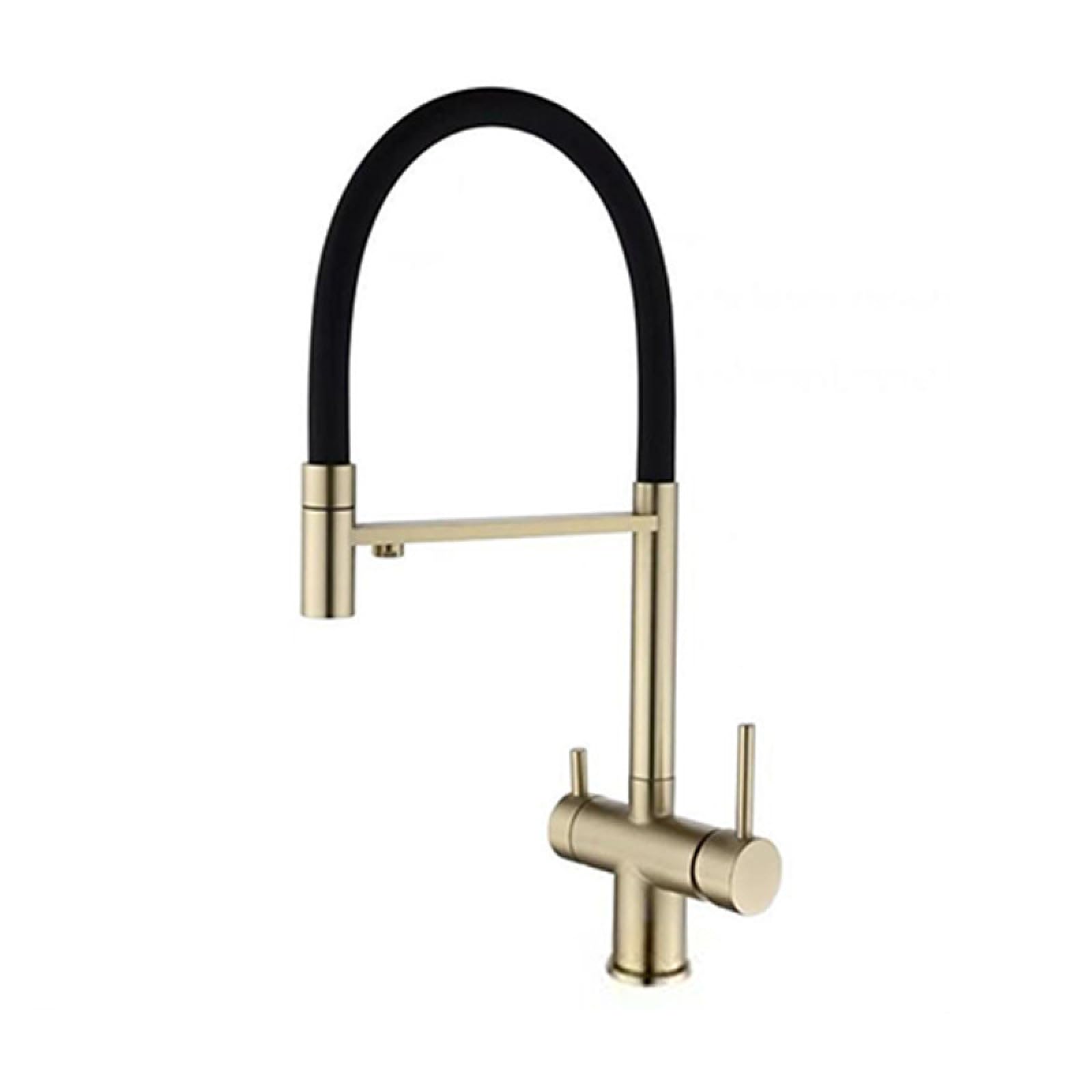 Fanjubei String Gold 304 Stainless Steel Rotating Kitchen Hot And Cold Silicone Faucet