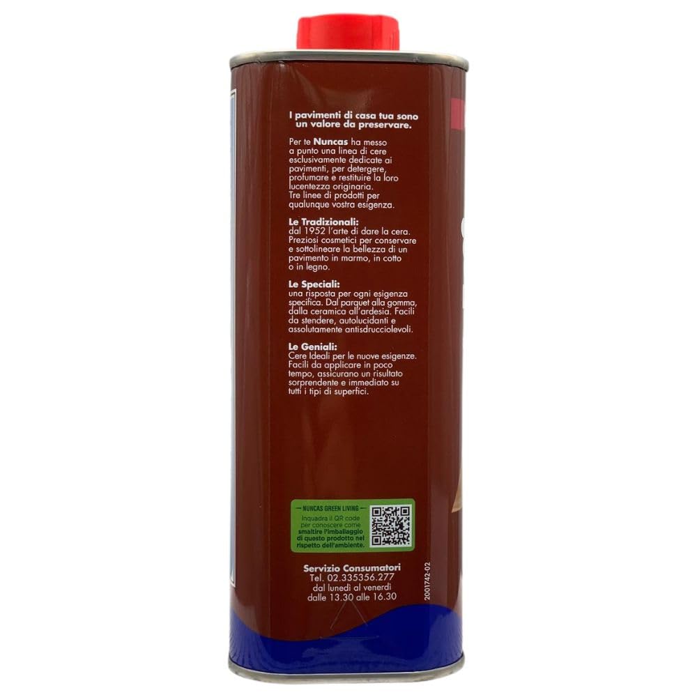 2X Cera per Parquet Naturali e Mobili, Formula Classica Impermeabilizzante, Nutre, Protegge, Lucida, 1000ml
