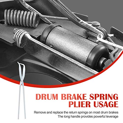 Omt 8Pc Drum Brake Tool Kit, Drum Brake Tool With Drum Brake Spring Tool, Brake Spring Compressor, Brake Spring Pliers, Drum Brake Adjusting Tool, Brake Spoon Set, Brake Drum Tool Kit #TOP4