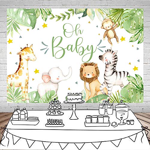Mocsicka fondo jungla safari 7x5ft para baby shower miniatura 7